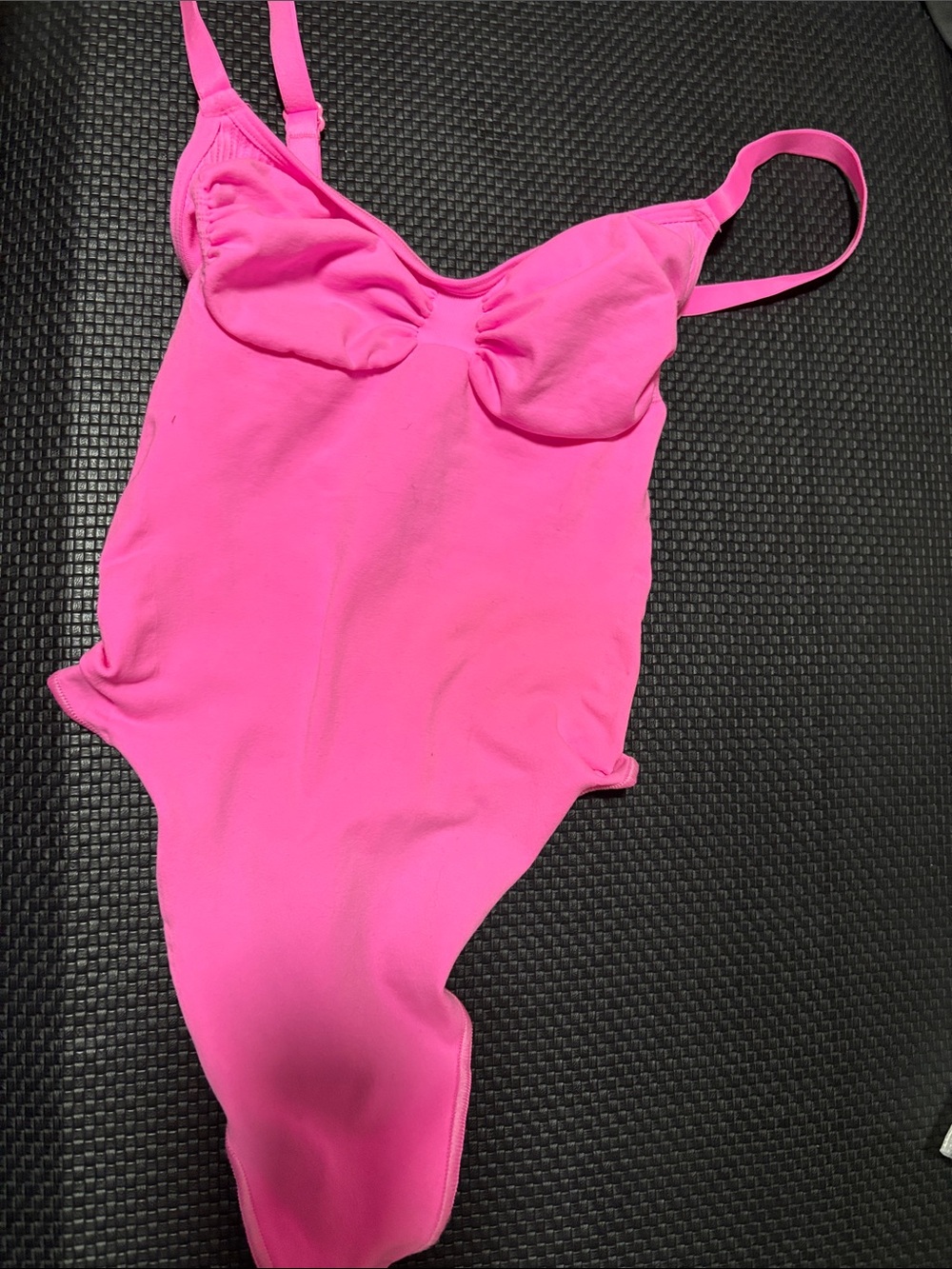 SKIMS Neon Pink seamless thong bodysuit nwot